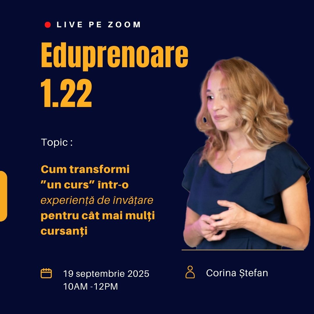 Cum transformi 'un curs' într-o experiență de învățare pentru cât mai mulți cursanți